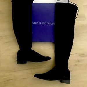 Stuart Weitzman Lowland Black Suede Boots